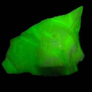 Jadeite Custard Glowing Swirl Slag Uranium Vintage Art Glass Cullet #4GX10